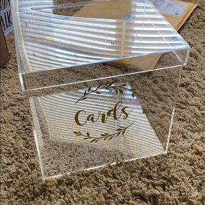 Acrylic cardbox.